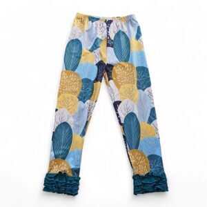 Unbranded Boutique Floral Print Pants Multicolor Youth Girls 8